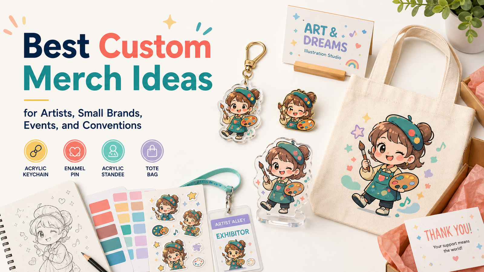 Best Custom Merch Ideas for Artists, Small Brands, Events, and Conventions