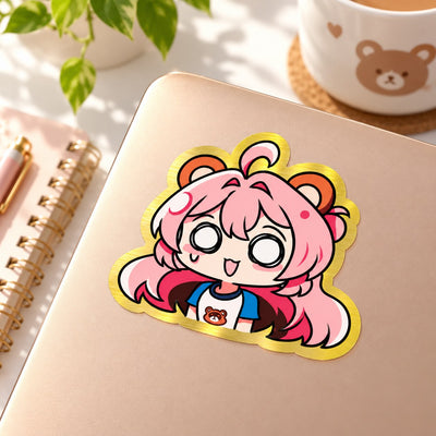 Custom Brushed Gold Stickers