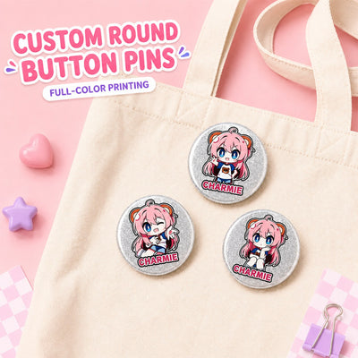 Custom Round Button Pins