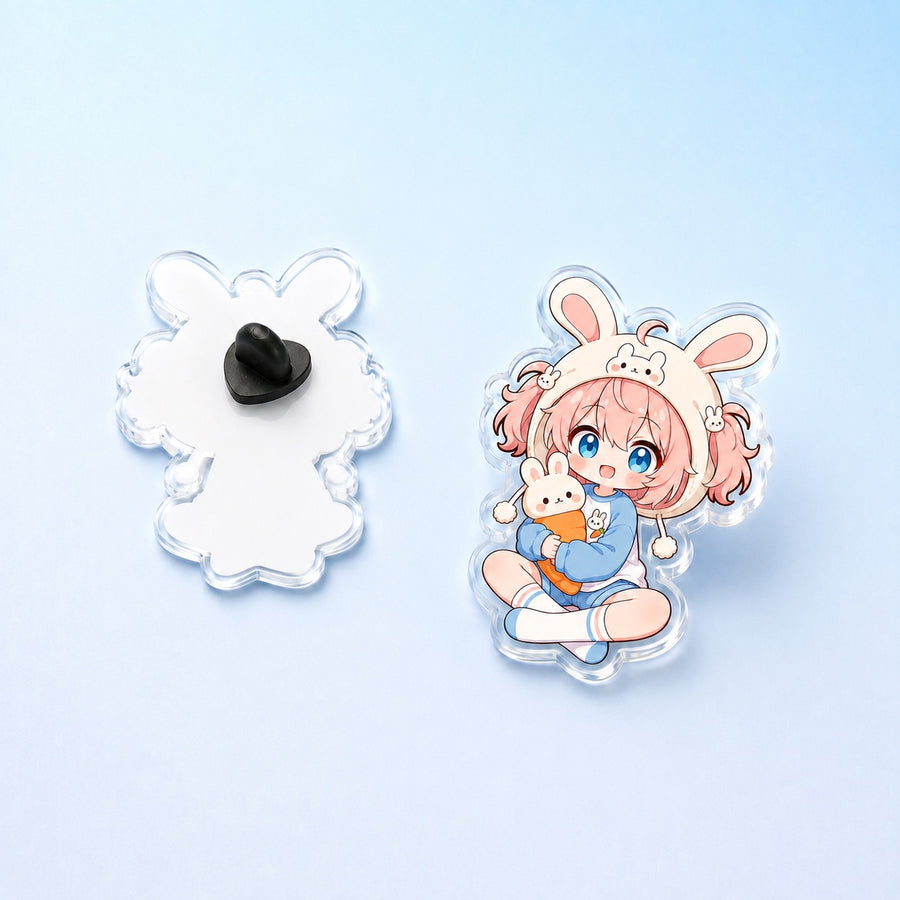 Custom Crystal Acrylic Pins