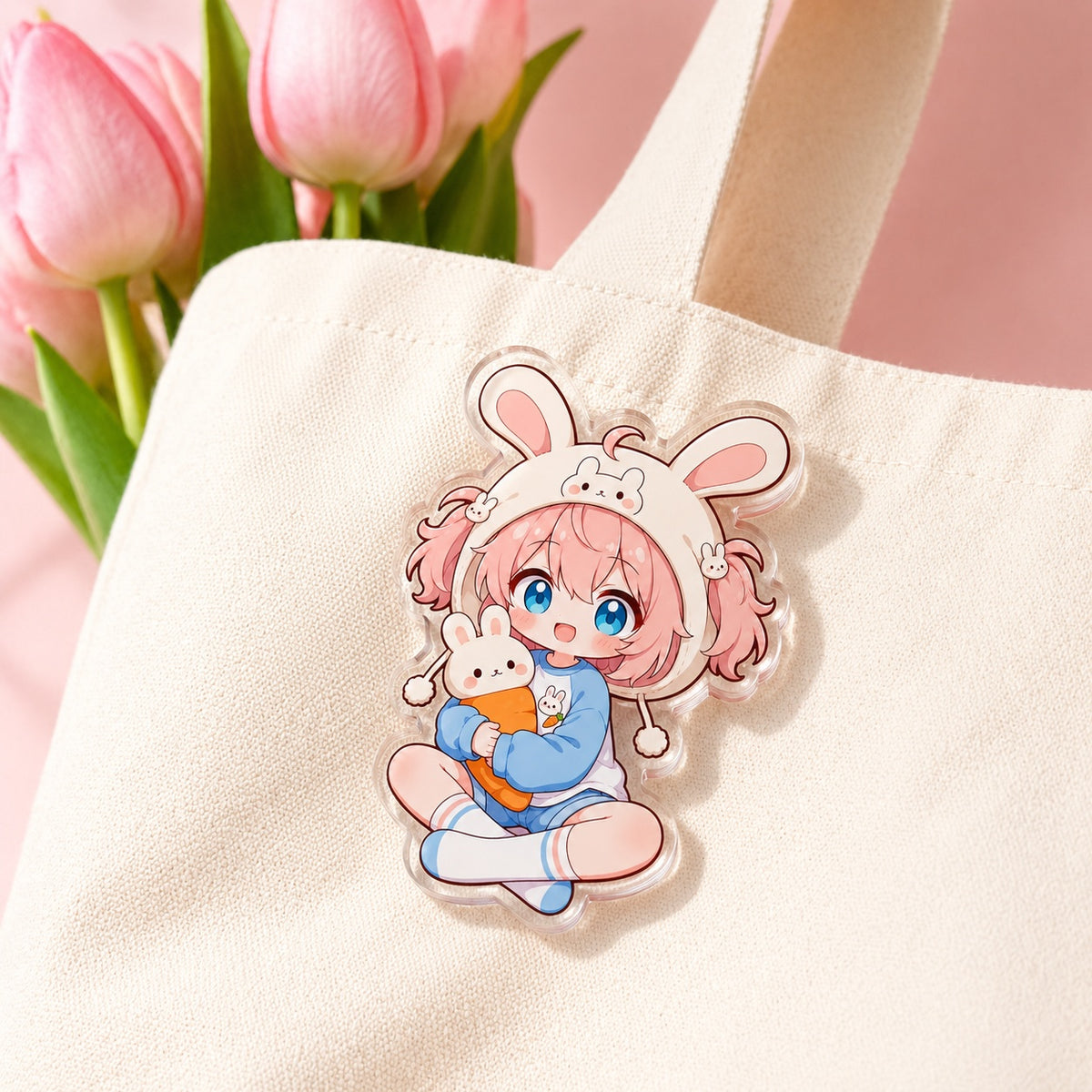 Custom Crystal Acrylic Pins