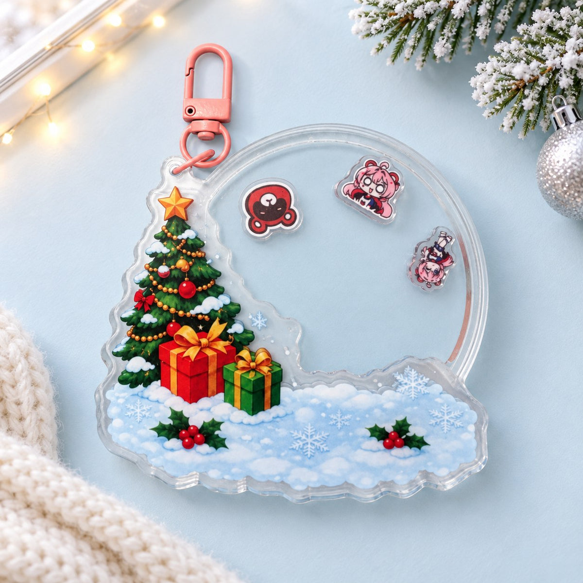 Custom Shaker Acrylic Keychains