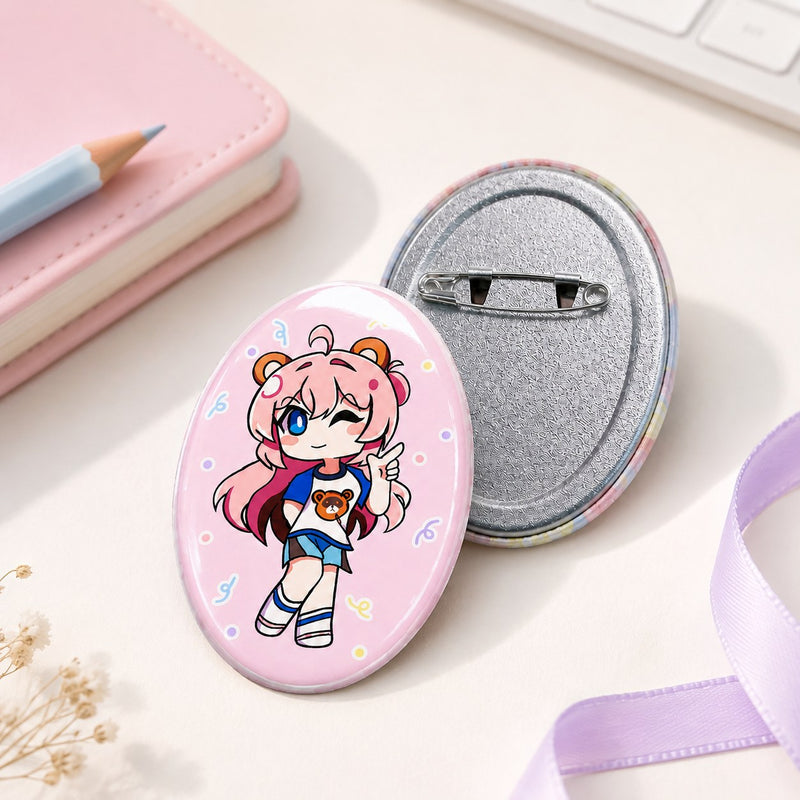 Custom Oval Button Badges