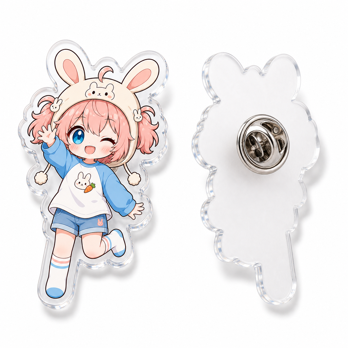 Custom Clear Acrylic Pins