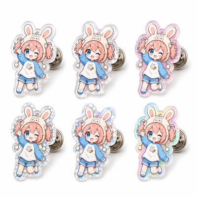 Custom Clear Acrylic Pins