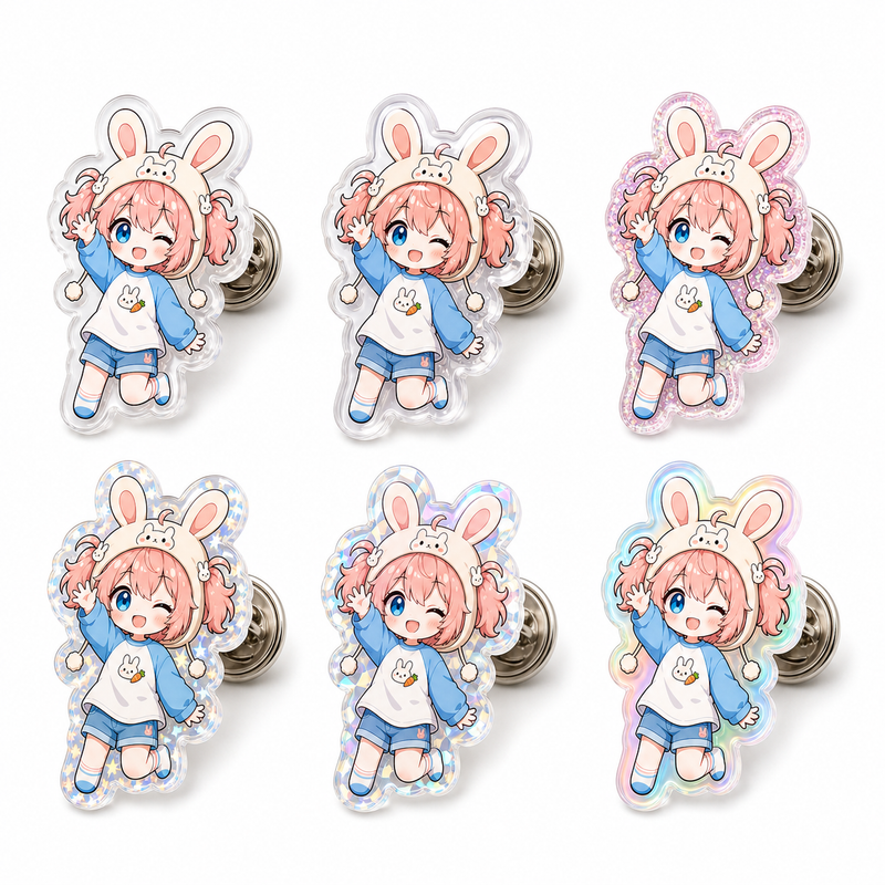 Custom Clear Acrylic Pins